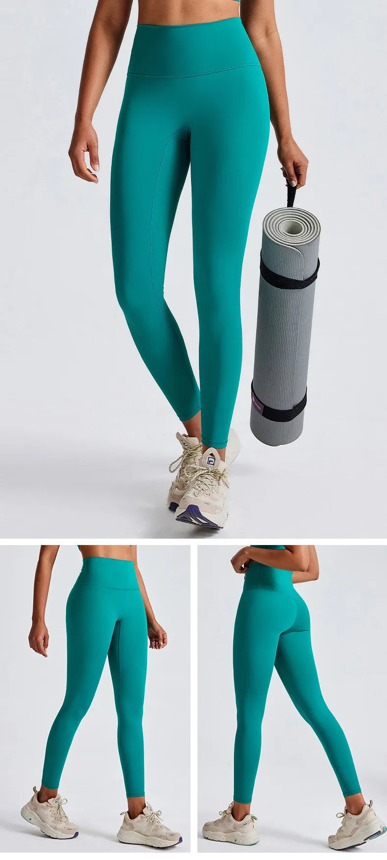 Plus Size High-Waist Fitness Leggings – Moisture-Wicking Workout Tights