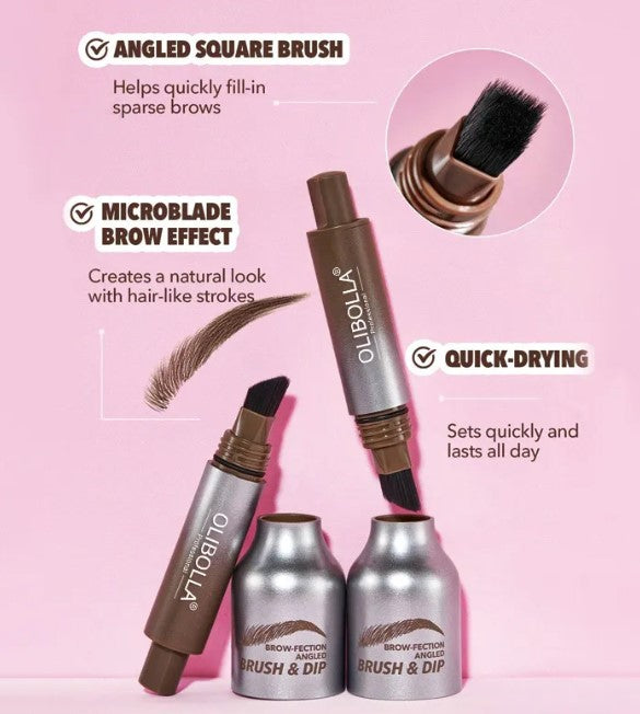Microblading Eyebrow Pencil with Big Brush – Smudge-Proof Natural Brow Filler