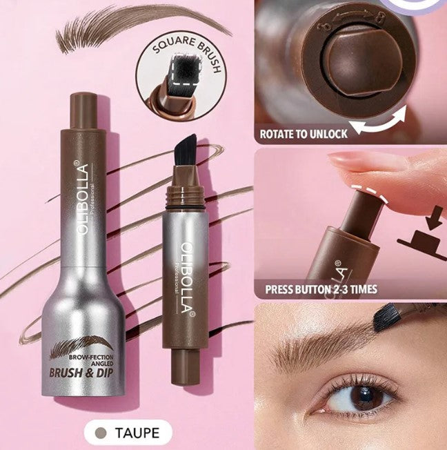 Microblading Eyebrow Pencil with Big Brush – Smudge-Proof Natural Brow Filler
