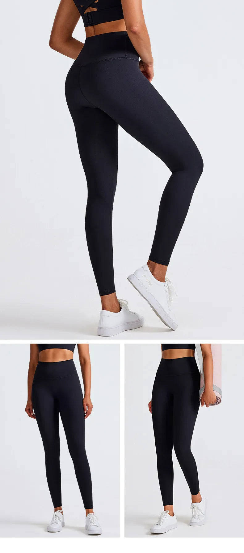 Plus Size High-Waist Fitness Leggings – Moisture-Wicking Workout Tights