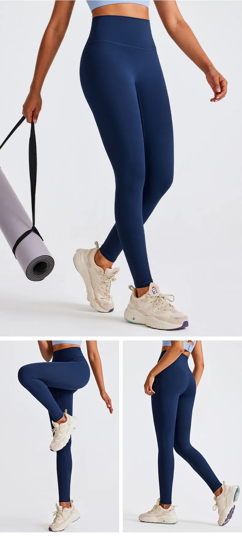 Plus Size High-Waist Fitness Leggings – Moisture-Wicking Workout Tights