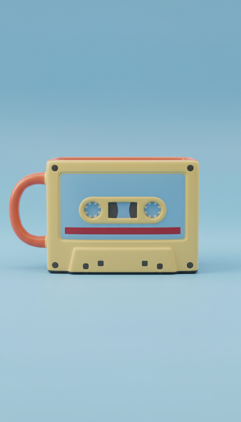 Ceramic Cassette Tape Mug for Hot Drinks